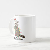 Mug Funny Joyeux Noël Racoon (Devant gauche)