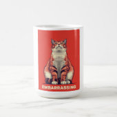 Mug Funny Judging Cat Embarrassing Retro Poster Art (Centre)