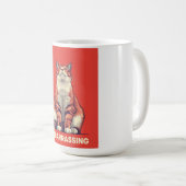 Mug Funny Judging Cat Embarrassing Retro Poster Art (Devant droit)