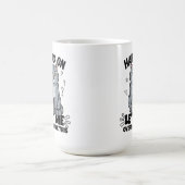 Mug Funny Judgmental Grey Cat Illustration (Centre)