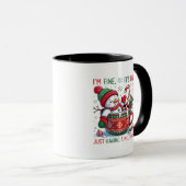 Mug Funny Just Having a Meltdown Snowman Christmas (Devant droit)
