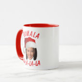 Mug Funny Kamala Harris Face Santa Hat Noël (Devant gauche)