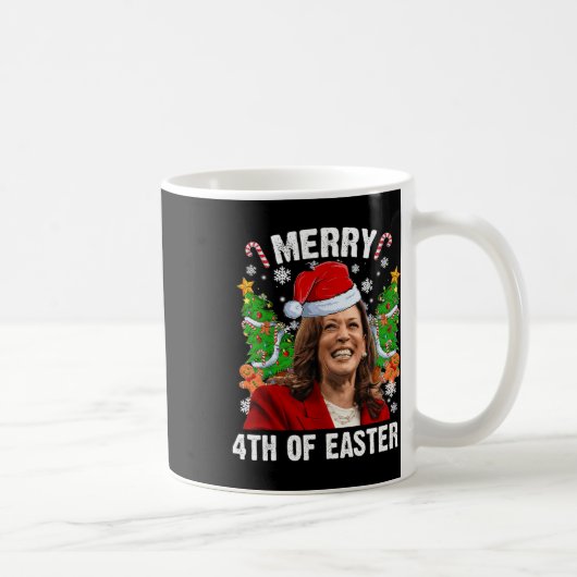 Mug Funny Kamala Harris Noël Santa Hat Joyeux 4e (Droite)