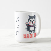 Mug Funny Karaoke Amoureux des chiens cadeau Siberian  (Devant droit)