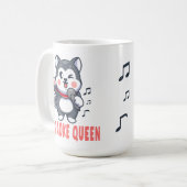 Mug Funny Karaoke Amoureux des chiens cadeau Siberian  (Devant gauche)