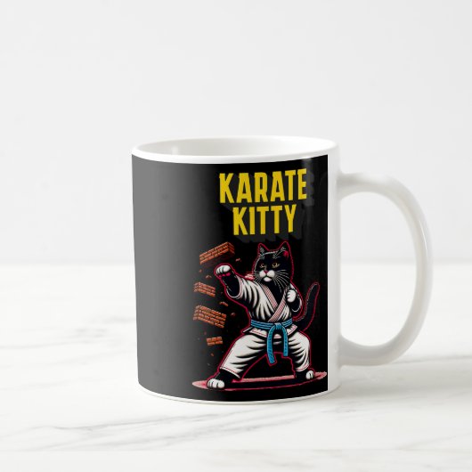 Mug Funny Karate Kitty - Champion Feline des arts mart (Droite)