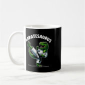 Mug Funny Karatesaurus Dinosaur T Rex In Karate Gi Bla (Gauche)