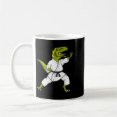 Mug Funny Karatesaurus T-rex Dinosaur Karate Samurai D (Gauche)