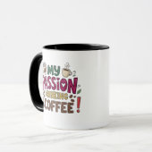 Mug Funny Kawaii Loop My Passion Is Drinking Coffee (Devant gauche)