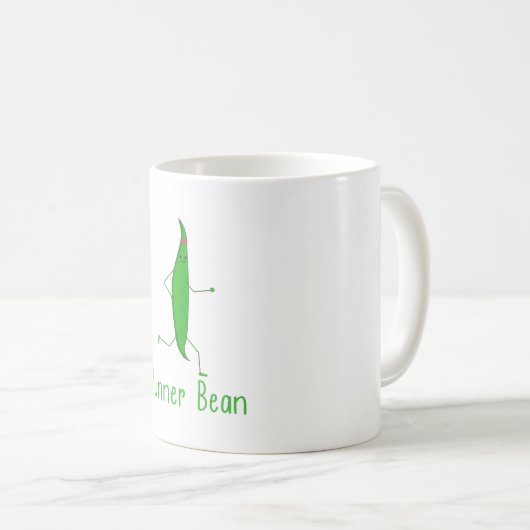 Mug Funny Kawaii Runner Bean Graphic Running Gift (Devant droit)