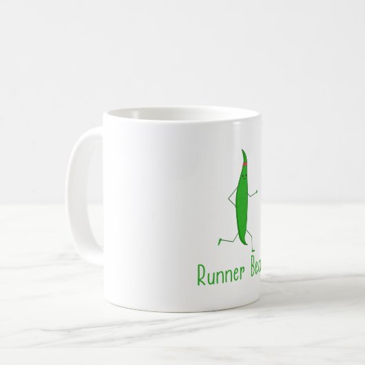 Mug Funny Kawaii Runner Bean Graphic Running Gift (Devant gauche)