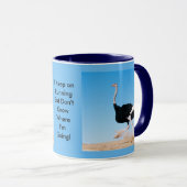 Mug Funny Keep on Running Ostrich Photo (Devant droit)