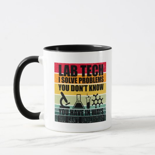 Mug Funny lab tech cite laboratoire technicien humour (Gauche)