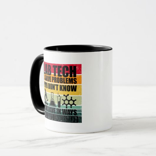 Mug Funny lab tech cite laboratoire technicien humour (Devant gauche)