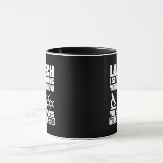 Mug Funny lab tech cite laboratoire technicien humour (Centre)