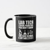 Mug Funny lab tech cite laboratoire technicien humour (Gauche)