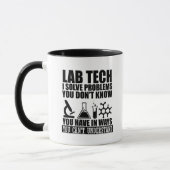Mug Funny lab tech cite laboratoire technicien humour (Gauche)