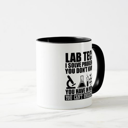 Mug Funny lab tech cite laboratoire technicien humour (Devant droit)