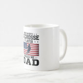 Mug Funny Lacrosse Dad American Flag Vintage Shirt Des (Devant droit)