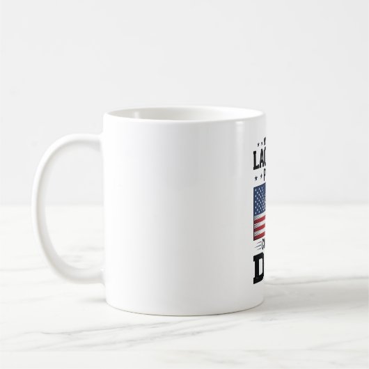 Mug Funny Lacrosse Dad American Flag Vintage Shirt Des (Gauche)