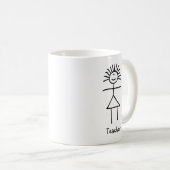 Mug Funny Lady Enseignante Femme Chalk Stick Figure (Devant droit)