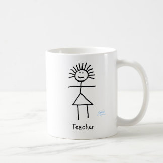 Mug Funny Lady Enseignante Femme Chalk Stick Figure