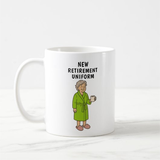 Mug Funny Lady Retirement (Gauche)