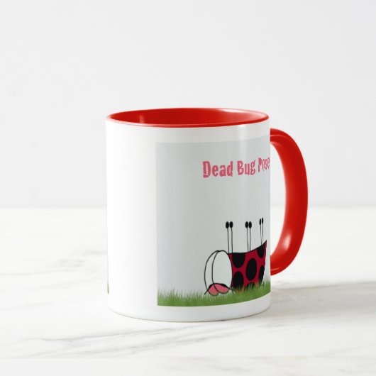 Mug Funny Ladybug Dead Bug Yoga Pose (Devant droit)