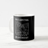 Mug Funny Land Surveyor, Professeur de Cartographie, C (Devant gauche)