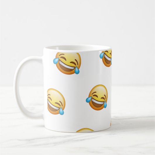 Mug Funny Laughing Crying Emoji Graphic (Gauche)