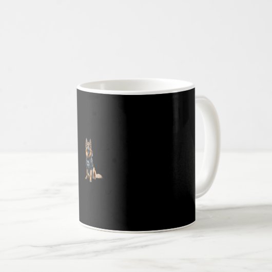 Mug Funny Lazy berger allemand Chien Chien Chillin Chi (Devant droit)