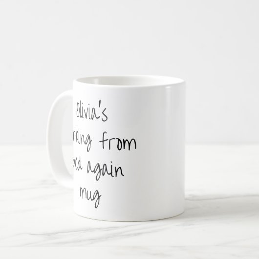 Mug Funny Lazy Homebody Work Home Personalized Name (Devant gauche)