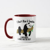 Mug Funny Lazy Panda Puns Tee, Rise & Sunshine (Gauche)