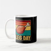 Mug Funny Leg Day Costume Turkey Day Pilgrim Thanksgiv (Gauche)