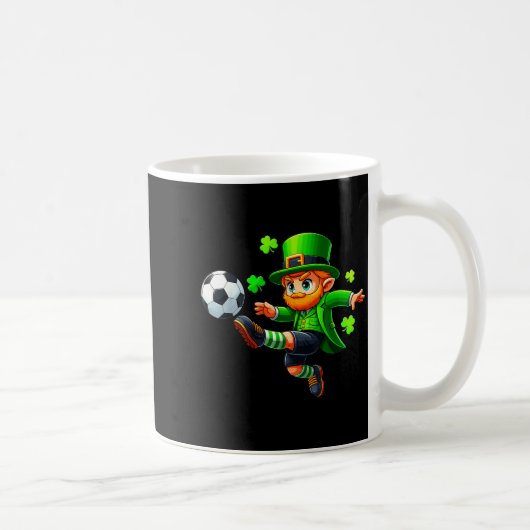 Mug Funny Leprechaun Irish Soccer St Patricks Men Boy (Droite)