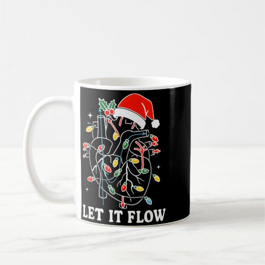 Mug Funny Let It Flow Anatomy Heart Cardiac Nurse Sant (Gauche)