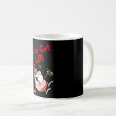 Mug Funny Lets Get LIT Drunk Père Noël Personnalisé No (Devant droit)