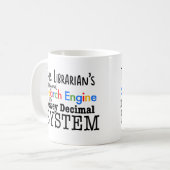 Mug Funny Librarian Dewey Decimal Search Engine System (Devant gauche)