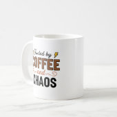 Mug Funny Life Quote Typography Cup | Mom Chaos Gift (Devant gauche)