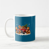 Mug Funny Lion Riding Christmas Tree Truck Christmas  (Gauche)