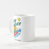 Mug Funny Lion Surfing Summer Vacation Surf Day Boys G (Devant gauche)