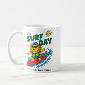 Mug Funny Lion Surfing Summer Vacation Surf Day Boys G (Gauche)