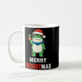 Mug Funny Litical Frog Christmas Merry Resistmas 2025  (Gauche)