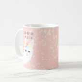 Mug Funny Llama Floral Blush Pink Stars (Devant gauche)