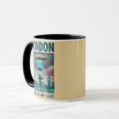 Mug Funny London Alien Abduction Retro Sci-Fi Poster (Devant gauche)