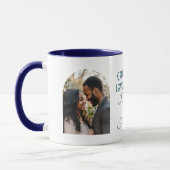 Mug Funny Love Quote Custom Photo and Names Blue (Gauche)