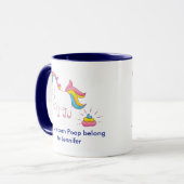 Mug Funny Magique Unicorn Poop Personnalisé (Devant gauche)