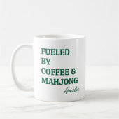 Mug Funny Mahjong Coffee Lovers Personalized Name (Gauche)