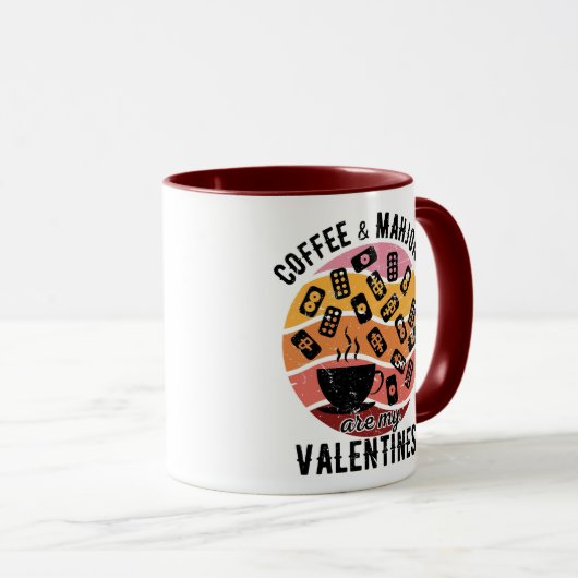 Mug Funny Mahjong - Valentine (Devant droit)