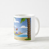 Mug Funny Man Relaxing in Beach Hammock (Devant droit)